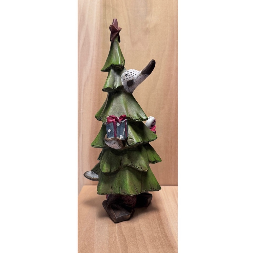 Vintage Folk Art Holiday “Duck in Tree” Whimsical Resin Figurine Tii Collection